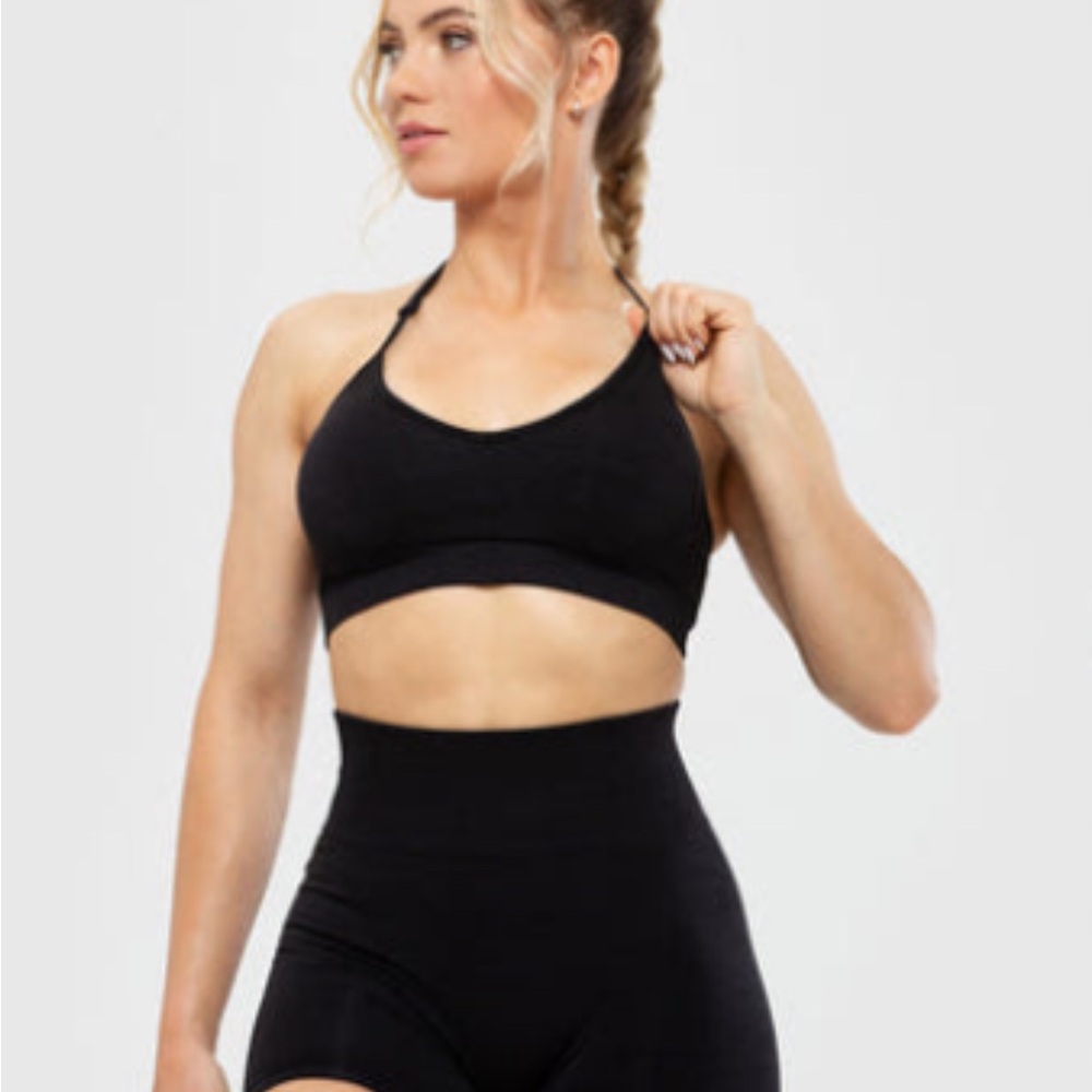 Women’s Best Black Sports Bra and Leggings Set XL